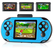 Load image into Gallery viewer, TaddToy 16 Bit Handheld Game Console for Kids Adults, 3.0'' Large Screen Preloaded 230 HD Classic Retro Video Games with USB Rechargeable Battery &amp; 3 Game Cartridges for Birthday Gift for Kids 4-12
