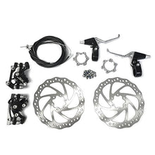 Load image into Gallery viewer, BlueSunshine Front and Back Disk Brake Kit - 160mm for 80cc Gas Motorized Bicycle - Freewheel Threaded Hubs Hole Distance of 48mm
