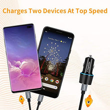 Load image into Gallery viewer, Looptimo 2-Pack 12 Volt Cigarette Lighter Adapter Kit, Compatible with Google Pixel 6/6 Pro/5a/5/4a/4, Samsung Galaxy Note 20/10/9,S21/S20/S10, PD &amp; QC 3.0 Car Charger with 3-Pack Type C Cable 3.3ft
