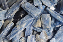 Load image into Gallery viewer, Dey Designs 1/2 LB Blue Kyanite Blades for Jewelry Making - Natural Blue Kyanite Fans Shard - Healing Crystals, Polishing, Wire Wrapping, Wicca &amp; Reiki Crystal Healing
