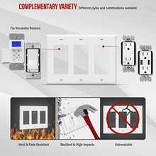 Load image into Gallery viewer, ENERLITES Decorator Light Switch or Receptacle Outlet Wall Plate, Gloss Finish, Size 3-Gang 4.50" x 6.38", Polycarbonate Thermoplastic, 8833-W, White
