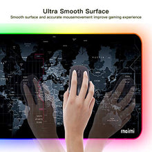 Load image into Gallery viewer, rnairni Extended RGB Gaming Mouse Pad, Extra Large Gaming Mouse Mat for Gamer, Waterproof Office Desktop Mat with 10 Lighting Mode, for PC Computer RGB Keyboard Mouse - 31.5'' x 15in x 4mm(Map)
