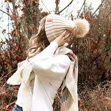 Load image into Gallery viewer, FURTALK Womens Winter Knitted Beanie Hat with Faux Fur Pom Warm Knit Skull Cap Beanie for Women
