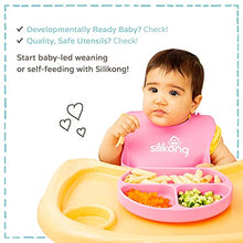 Load image into Gallery viewer, Baby to Toddler Silicone Suction Plate – Divided, BPA-Free Baby Led Weaning Plate Fits Most High Chair Trays – Dishwasher-, Oven-, &amp; Microwave-Safe Kids Dishes by Silikong, 8.2x7.3x1.4 in. (Blue)
