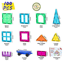 Load image into Gallery viewer, BMAG Magnetic Tiles, 3D Magnet Building Blocks for Kids Toddlers, Stacking Montessori Toys for Children, STEM Preschool Educational Learning Construction Toys for Boys Girls with 2 Cars
