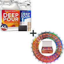 Load image into Gallery viewer, Upstart Epoxy Bundle - 2" Deep Pour Epoxy Resin 1.5 Gallon &amp; Mica Powder 25pc Set of Pigments
