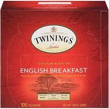 Load image into Gallery viewer, Twinings English Breakfast Black Tea Bags, 100 Count (Pack of 1)
