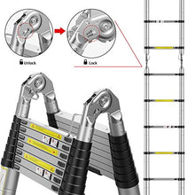 Load image into Gallery viewer, 16.5FT Telescoping Extension Ladder 2-in-1,Multi-Purpose Aluminum Telescopic Ladders for Easy Storage
