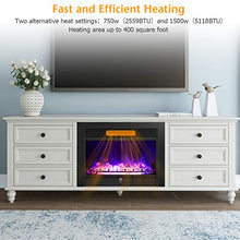 Load image into Gallery viewer, Giantex 28.5" Electric Fireplace Insert Recessed Mounted with 3 Color Flames Adjustable, 750/1500W Wall Fireplace Electric with Remote Control, Standing Fireplace Heater
