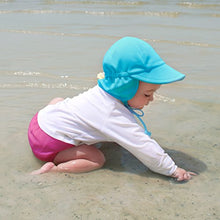 Load image into Gallery viewer, i play. by green sprouts Baby &amp; Toddler Breathable Flap Hat | All-day, UPF 50+ sun protection—wet or dry
