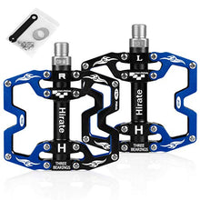 Load image into Gallery viewer, Hirate Mountain Bike Pedals,3 Durable Sealed Bearing CNC Machined Bicycle Pedal Aluminum Alloy Flat Cycling Platform for BMX MTB Road Bicycle 9/16"
