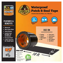 Load image into Gallery viewer, Gorilla Waterproof Patch &amp; Seal Tape 4" x 10' Black, (Pack of 1)
