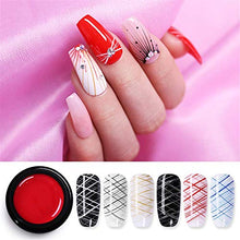 Load image into Gallery viewer, NICOLE DIARY 6 Colors Spider Nail Gel Nail Polish UV/LED Gel Nail Art Wire Drawing Gel Graffiti Painting Gel Varnish with Painting Dotting Pen Gel Nail Polish DIY Design Tool
