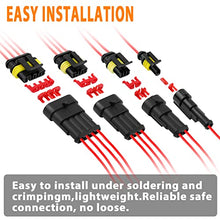 Load image into Gallery viewer, AutoEC 352PCS Electrical Connectors Plug Kit, Waterproof Automotive Motorcycle Electrical Wire Connector Terminals, 1 2 3 4 Pin Truck Harness Plug Car Spark Plug Connector for Car, Truck, Motorcycle
