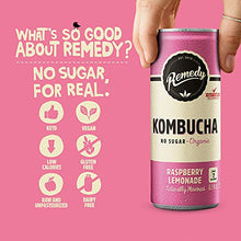 Load image into Gallery viewer, Remedy Kombucha Tea Organic Drink - Sugar Free, Keto, Vegan &amp; Gluten Free - Sparkling Live Cultured, Long-Age Brewed Beverage - 4 Flavor Variety Pack - 8.5 Fl Oz Can, 24-Pack
