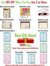 Load image into Gallery viewer, Perfect Accessories for Instant Pot (100 Foods) and Air Fryer (76 Foods) Cooking Times Magnets 8"x11" Big Magnet Big Text Easy To Read Accurate Cookbook Recipes Reference Cheat Sheet Chart Great Gifts
