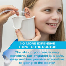 Load image into Gallery viewer, Ear Wax Removal Tool by Tilcare - Ear Irrigation Flushing System for Adults &amp; Kids - Perfect Ear Cleaning Kit - Includes Basin, Syringe, Curette Kit, Towel and 30 Disposable Tips
