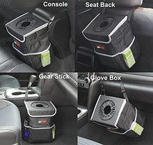 Load image into Gallery viewer, EPAuto Waterproof Car Trash Can with Lid and Storage Pockets, Black
