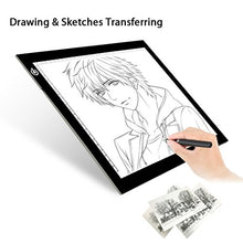 Load image into Gallery viewer, LITENERGY Portable A4 Tracing LED Copy Board Light Box, Ultra-Thin Adjustable USB Power Artcraft LED Trace Light Pad for Tattoo Drawing, Streaming, Sketching, Animation, Stenciling
