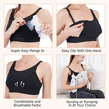 Load image into Gallery viewer, Hands Free Pumping Bra, Momcozy Adjustable Breast-Pumps Holding and Nursing Bra, Suitable for Breastfeeding-Pumps by Lansinoh, Philips Avent, Spectra, Evenflo and More(Black, Large)
