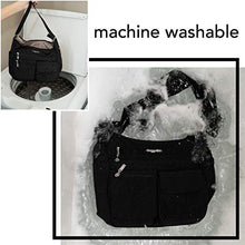 Load image into Gallery viewer, Baggallini Womens Big Zipper Bagg with RFID, Midnight Blossom,One Size
