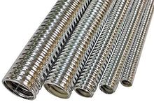 Load image into Gallery viewer, Bentley Harris ConvoShield Aluminized Nylon Wire Loom Tubing – 3/8" Inch Diameter – 39” Inch Long | Chrome Finish | Aluminum Wire Loom | High Temp. For Automotive Applications
