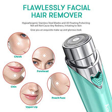 Load image into Gallery viewer, Facial Hair Removal for Women, Painless Hair Remover Shaver with 1 Extra Replacement Head (Blue)
