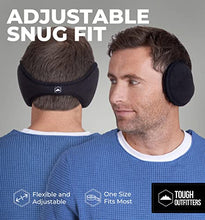 Load image into Gallery viewer, Ear Muffs for Men &amp; Women - Winter Ear Warmers Behind the Head Style - Ear Covers for Cold Weather Black Soft Fleece Earmuffs
