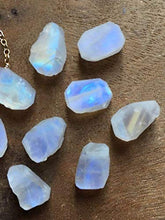 Load image into Gallery viewer, Dainty Raw Moonstone Necklace 16 Inch 14K Gold Filled Chain Jewelry June Birthstone Gift For Her
