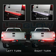 Load image into Gallery viewer, LEDGlow 60" Red Tailgate LED Light Bar for Full Size Trucks - Brake, Running, Turn Signals &amp; Hazard Lights - White Reverse Lights - Waterproof - Heavy-Duty Design - Plug &amp; Play Flat 4 Pin Connector
