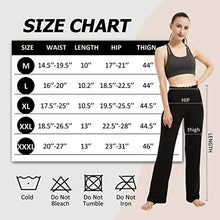 Load image into Gallery viewer, FELEMO Black Yoga Pants for Women Loose Fit Flare High Waist Breathable Bootcut Yoga Trousers Comfy Wide Leg Non See-Through Workout Running Bootleg Pants Sweatpants Lounge Travel Pants, Black M
