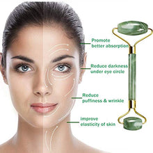 Load image into Gallery viewer, Jade Roller for Face - Facial Massage Tool for Anti Aging Wrinkles and Skin Rejuvenate -100% Natural Jade Stone for Face Eyes (Jade Roller-1pcs)

