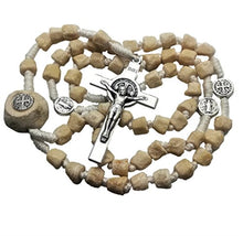 Load image into Gallery viewer, Saint Benedict Rosary/Natural Stone Beads from Apparition Hill Medjugorje/Handmade Catholic Rosary
