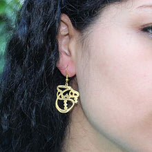 Load image into Gallery viewer, Persian Parsi Farsi Calligraphy Hich Earrings Iranian Gift

