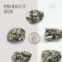 Load image into Gallery viewer, KALIFANO Natural Pyrite Cluster - High Energy Iron Piedra Pirita from Spain with Healing Properties (Information Card) Fools Gold Rock Reiki Crystal Used for Increased Willpower and Manifestation
