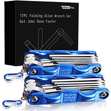 Load image into Gallery viewer, Allen Wrench Set, 2 Pack Hex Key Set Metric &amp; Standard SAE - Allen Key Set Made of Aluminum Alloy for Hex Head Socket Screw, Tool for Men Women Husband Stocking Stuffers for Men
