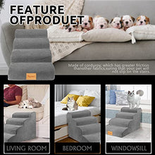 Load image into Gallery viewer, Topmart High Density Foam Dog Steps 4 Tiers,Extra Wide Deep Pet Steps,Non-Slip Pet Stairs,Dog Ramp for Bed,Soft Foam Dog Ladder,Best for Older Dogs Injured,Older Pets,Cats with Joint Pain
