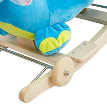 Load image into Gallery viewer, Livebest Baby Plush Rocking Horse Wooden Chair Rockers with Wheels,Seat Belt Kid Rocking Horse Chair/Outdoor Rocking Horse/Rocker/Animal Ride/Rocking Toy

