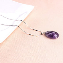 Load image into Gallery viewer, iSTONE 925 Sterling Silver Purple Amethyst Ladies Pendant Necklace, Gemstone Birthstone with 18" Silver Chain
