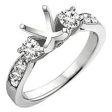 Load image into Gallery viewer, Dazzlingrock Collection 0.45 Carat (ctw) 18K Round Diamond Bridal Semi Mount Engagement Ring 1/2 CT, White Gold, Size 6
