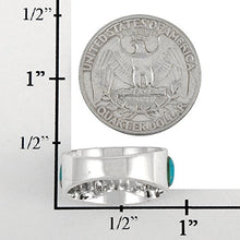 Load image into Gallery viewer, Turquoise Ring Sterling Silver 925 Genuine Gemstones Size 6 to 11 (Turquoise) (8)
