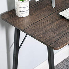Load image into Gallery viewer, Office Computer Desk Modern Study Writing Table Small Kids Desk Home Wood Work Desk with Metal Legs Industrial Tiny Desk for Bedroom, 39.4 x 18.9 x 29.1 inch Walnut Brown
