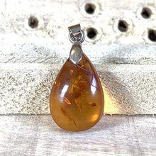 Load image into Gallery viewer, Natural Baltic Amber from poland amber stone | AlAliGems | Sterling Silver Amber Pendant | کهربا كهرمان | Kahraman Amber
