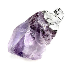 Load image into Gallery viewer, Top Plaza Reiki Healing Crystal Stone Pendant Necklace Irregular Natural Raw Amethyst Gemstone Necklaces for Womens
