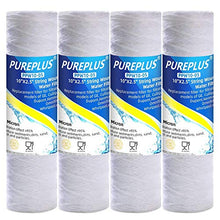 Load image into Gallery viewer, 10" x 2.5" 5 Micron Whole House Sediment &amp; String Wound &amp; 1 Micron CTO Carbon Water Filter Cartridge Replacement for Any 10 inch RO Unit, Countertop Water Filter System, for City &amp; Well Water, 4Combo
