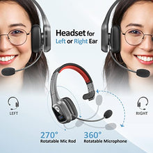 Load image into Gallery viewer, FXWONTY Bluetooth Headset, Trucker Bluetooth Headset with Microphone Noise Canceling &amp; Mute Button, On-Ear Bluetooth 5.0 Multipoint Headphones for Home/Zoom/Teams/Call Center/Online Class/Office

