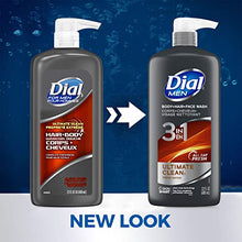 Load image into Gallery viewer, Dial Men 3 in1 Body, Hair and Face Wash, Ultimate Clean, 23 fl oz (Pack of 3)
