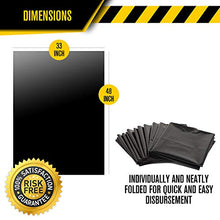 Load image into Gallery viewer, Heavy Duty Contractor Bags by Ultrasac - (VALUE 50 PACK /w TIES), 42 Gallon, 2'9" X 4' - 3 MIL Thick Large Black Industrial Garbage Trashbags for Construction and Commercial use
