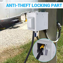 Load image into Gallery viewer, MICTUNING 50 Amp 125/250 Volt RV Power Outlet Box, Electrical NEMA 14-50R Receptacle Panel Enclosed Lockable Weatherproof Outdoor Electric Car Generator for RV Camper Travel Trailer Motorhome
