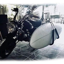 Load image into Gallery viewer, Onefeng Sports Surfboard Scooter Moped Bike Rack, Aluminum Lightweight Bicycle Surf Board Carrier for Sports Outdoors, Mount to Safely Carry Your Surfboard On Your Moped
